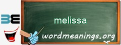 WordMeaning blackboard for melissa